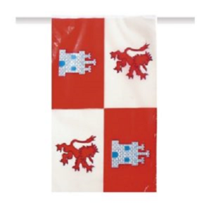 Bandera Plástico Castilla y León  20×30 CM, 50 MTS